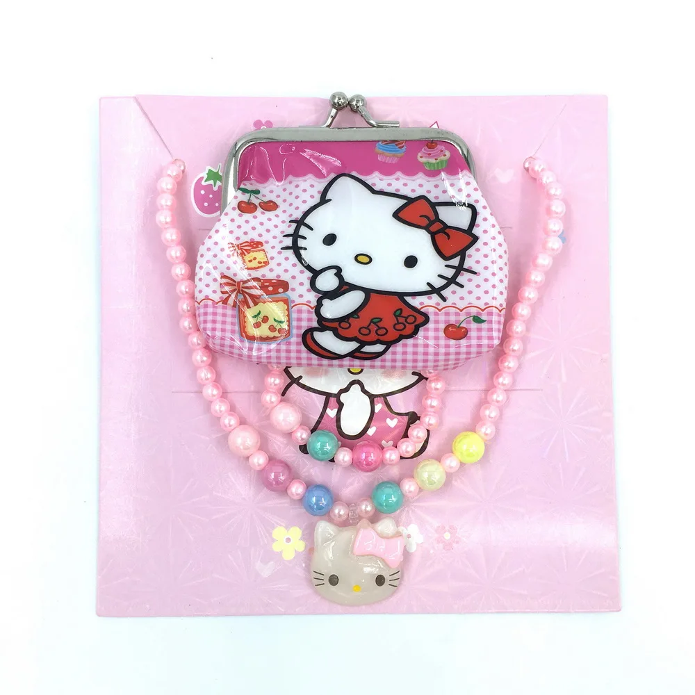Бесплатная доставка 3 шт./лот Hello Kitty детское ожерелье принцессы для девочек