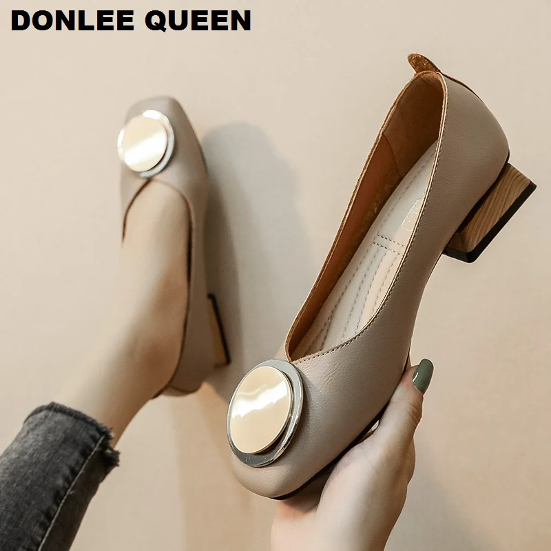 Туфли женские на низком каблуке повседневные Мягкие лоферы без застежки