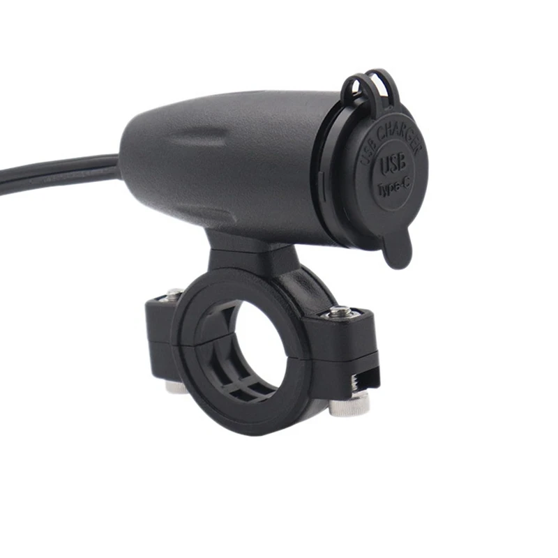 

Universal Motorcycle Dual 4.8A USB Charger Socket Press Switch Waterproof 12-24V for Handlebars Mount