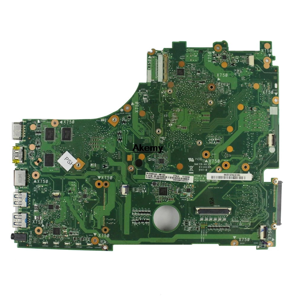 Для ASUS A750J K750J K750JB X750JB X750JN материнская плата для ноутбука тест 100% ОК i7 4500 GT740M/2 ГБ