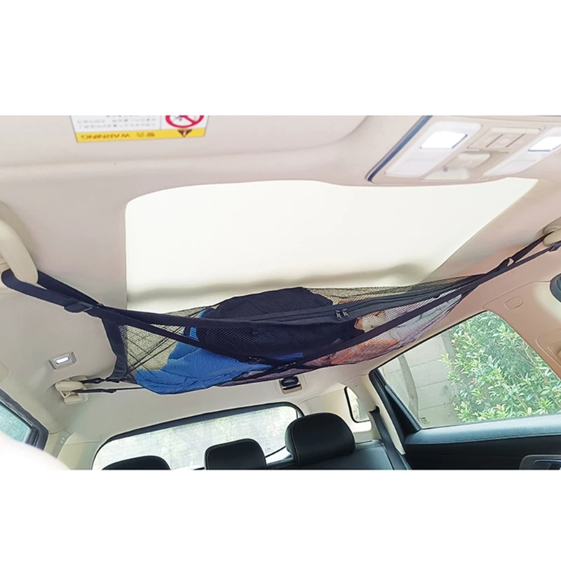 

2022 New Upgraded Car Sundries Storage Pouch Interior Roof Band Strap Design Bag Organizer Fit for Most Cars Ceilings