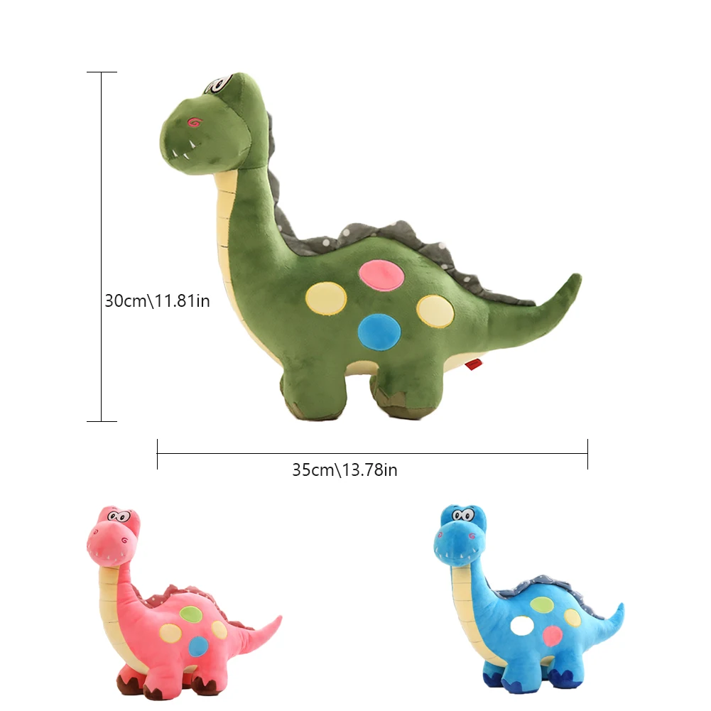 

35cm Innovative Spotted Dinosaur Plush Doll Stuffed Cartoon Animal Toy Kids Sleeping Pillow Doll Animal Stuffed Plush Toy