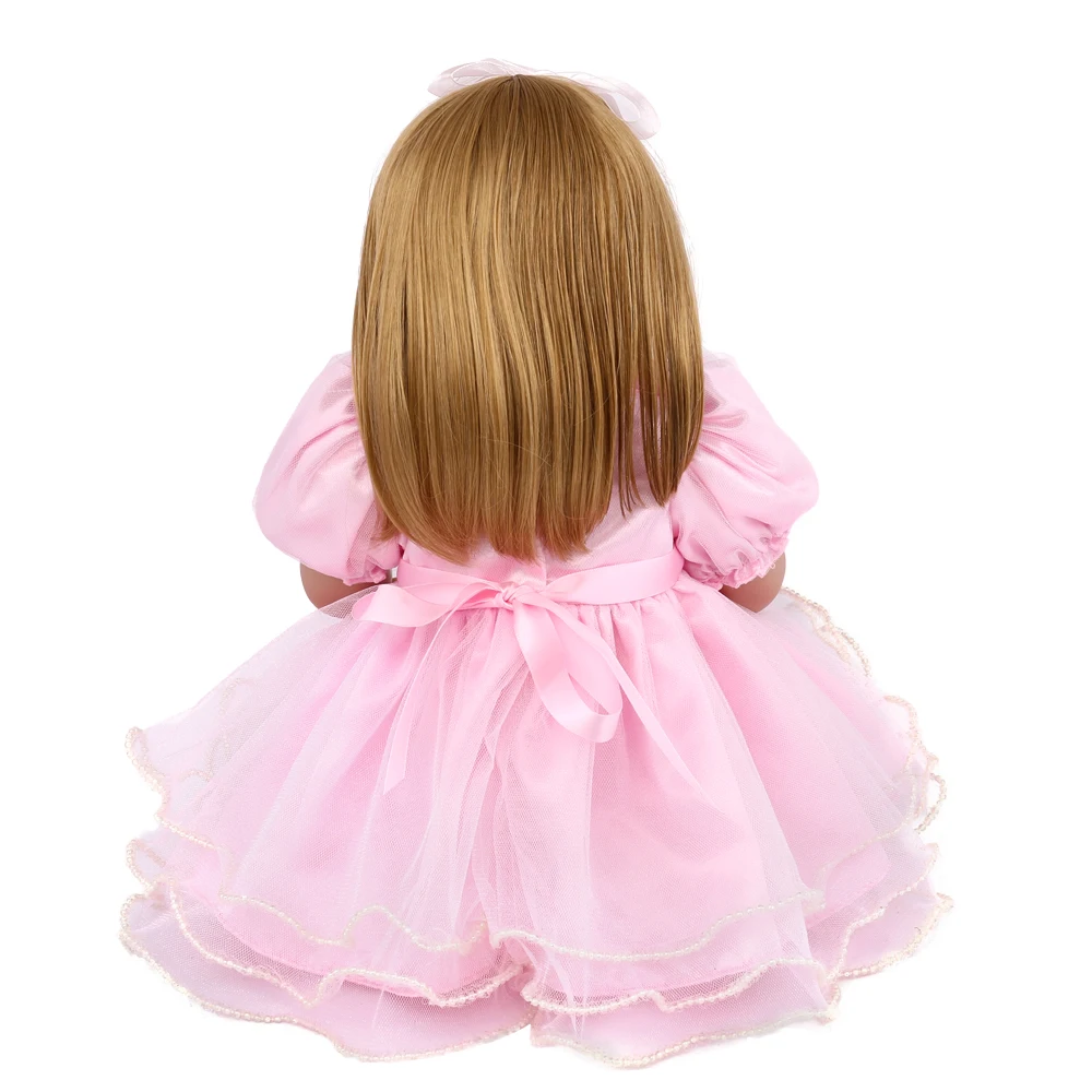 22 дюймов принцесса кукла bonecas princesas очаровательные мягкие силиконовые reborn bebe com