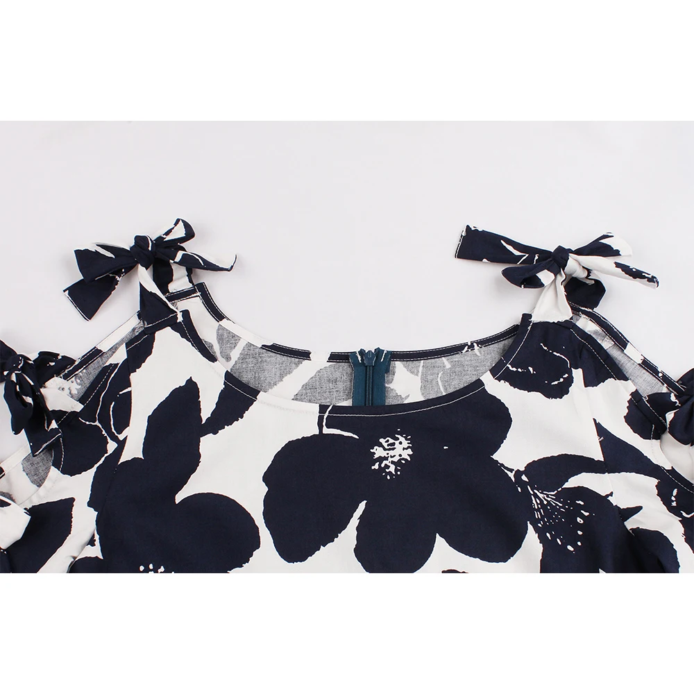 Большой Размеры для женщин с цветочным принтом трапециевидной формы платье