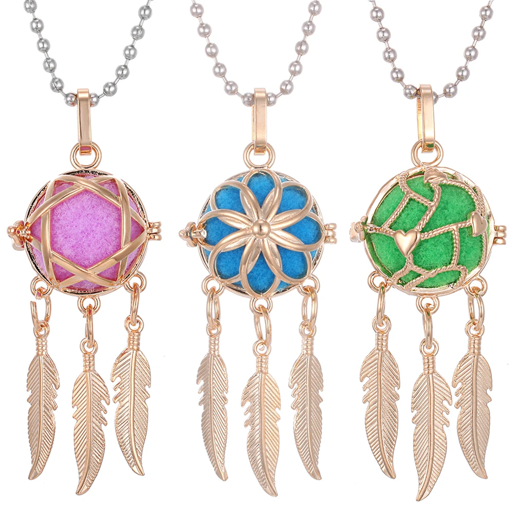 Новая ароматерапия подвесной диффузор ювелирные изделия из розового золота