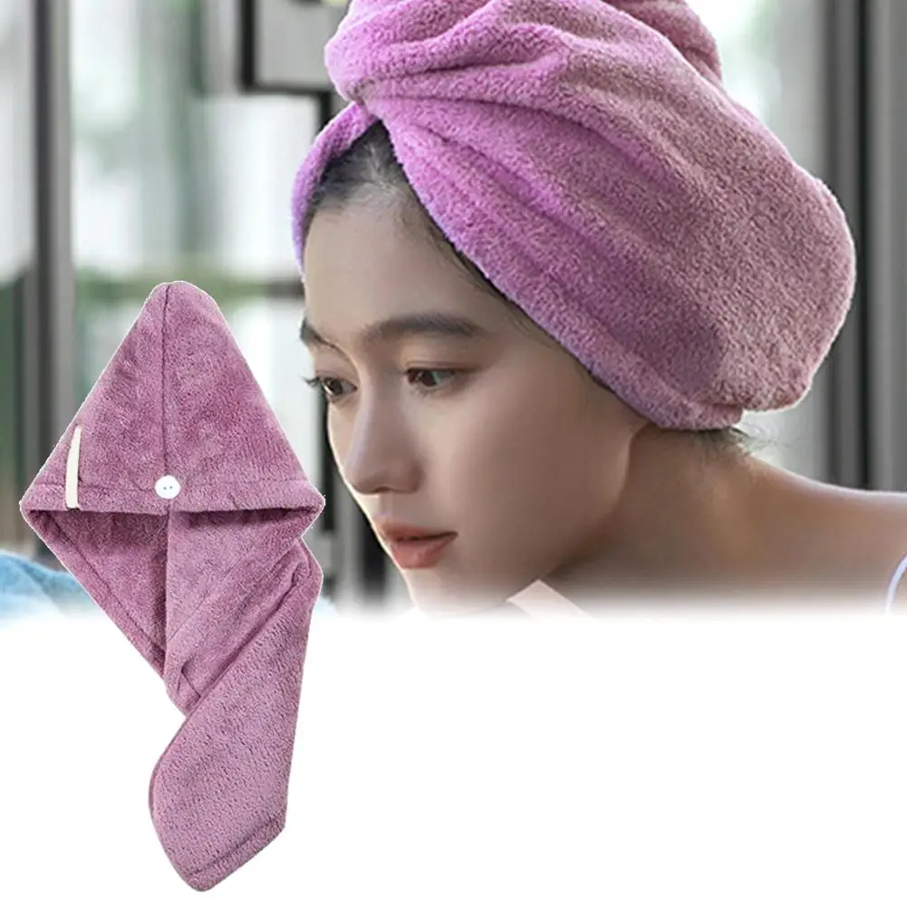 1 шт. женское полотенце для волос из микрофибры в ванную комнату быстросохнущая