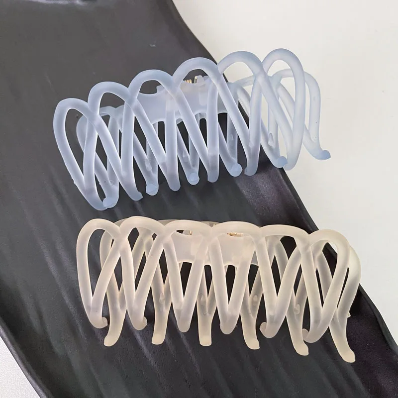 

Korean Style Fashion Women Girls Acrylic Hair Claws Hair Clips Headwear Transparent Big Size Women Hair Accessories Ornament