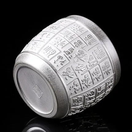 Керамическая чашка ручной работы с серебряной подкладкой из стерлингового