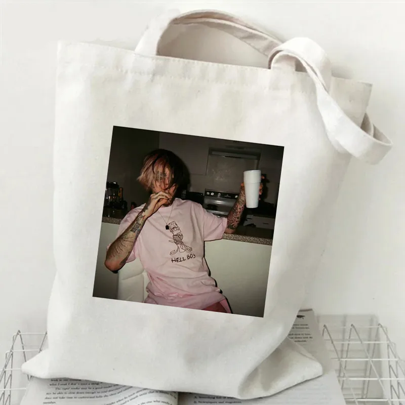 

Сумки через плечо Lil Peep аниме японские сумки Harajuku манга повседневные сумки для покупок для девочек женская элегантная Холщовая Сумка
