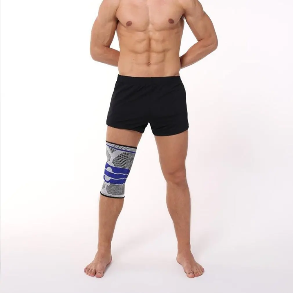 

New hot Sports Knee Support Silicone Pad Knee Brace Protection for Athletes Stability Patella High Elasticity Increase Endurance