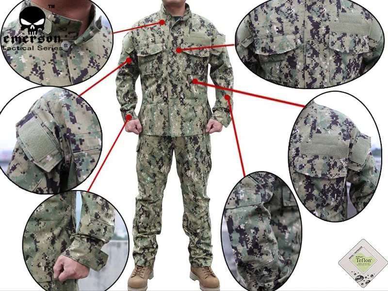 EMERSON NWU Тип III форма Боевой страйкбол тактический bdu костюм Aor2 EM6892|aor2 uniform|shirt shirtaor2