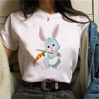2021 ladies short sleeverabbits painted t shirt women aesthetic shirt ullzang harajuku new fashion top tees female tumblr tee