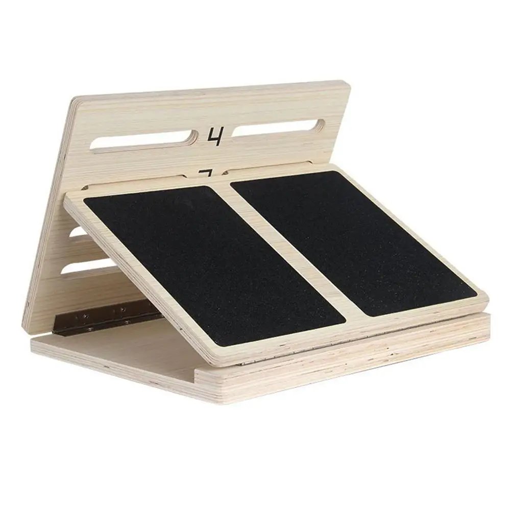 

Slant Board Calf Stretcher Protable Protective Non-Slip Balance Wooden Incline Board 4 Level Angles For Injury Prevention