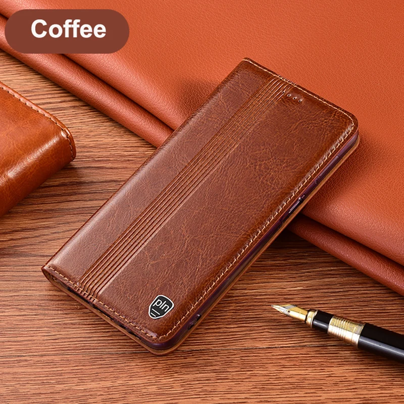 Luxury Genuine Leather Case for Samsung Galaxy A12 A22 A32 A42 A52 A72 M12 Magnetic Flip Cover Card Slots