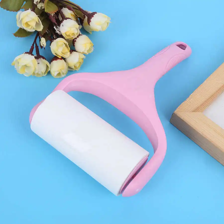 Magic Lint Sticking Roller Household Tearable Lint Remover Clothes Hair Remover Rolling Brush Removal Tool Pink Lint Remover