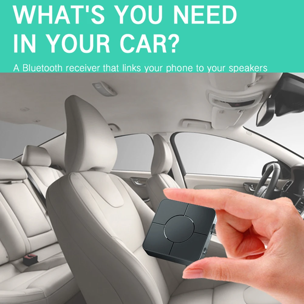 

KN326 Bluetooth 5.0 Wireless Audio Transmitter Receiver AUX RCA Stereo Bluetooth Wireless Adapter with Built-in Mic