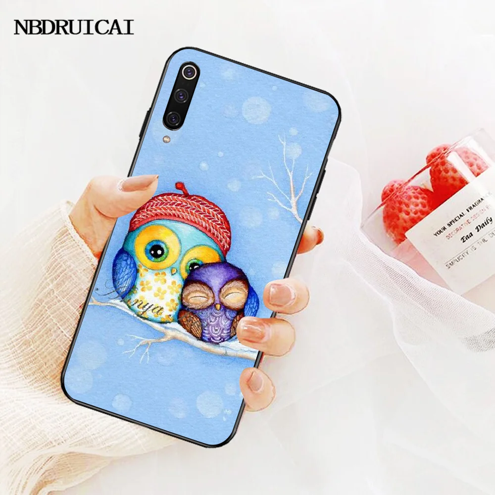 Мягкий черный телефонный чехол PENGHUWAN с красочными совами для Xiaomi Mi9 9SE 8SE Pocophone F1 Mi8