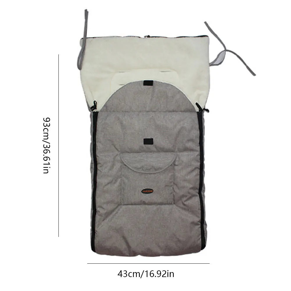 

2021 Hot Sale Comfortable Toe Stroller Baby Stroller Baby Carriage Liner Baby Sleeping Bag Universal Accessories Windproof Gray