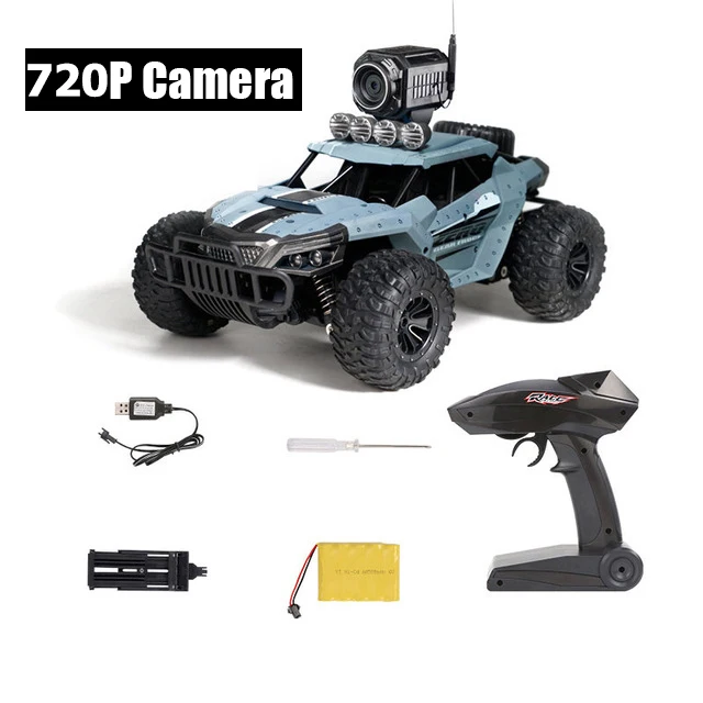 Blue 720P Camera Радиоуправляемая машина с камерой HD Машина Радиоуправляемая радиоуправляемая внедорожник 2,4G машинка с дистанционным управлением 4 колеса высокоскоростная электрическая машина каррос багги игрушки - Цвет: Blue 720P Camera