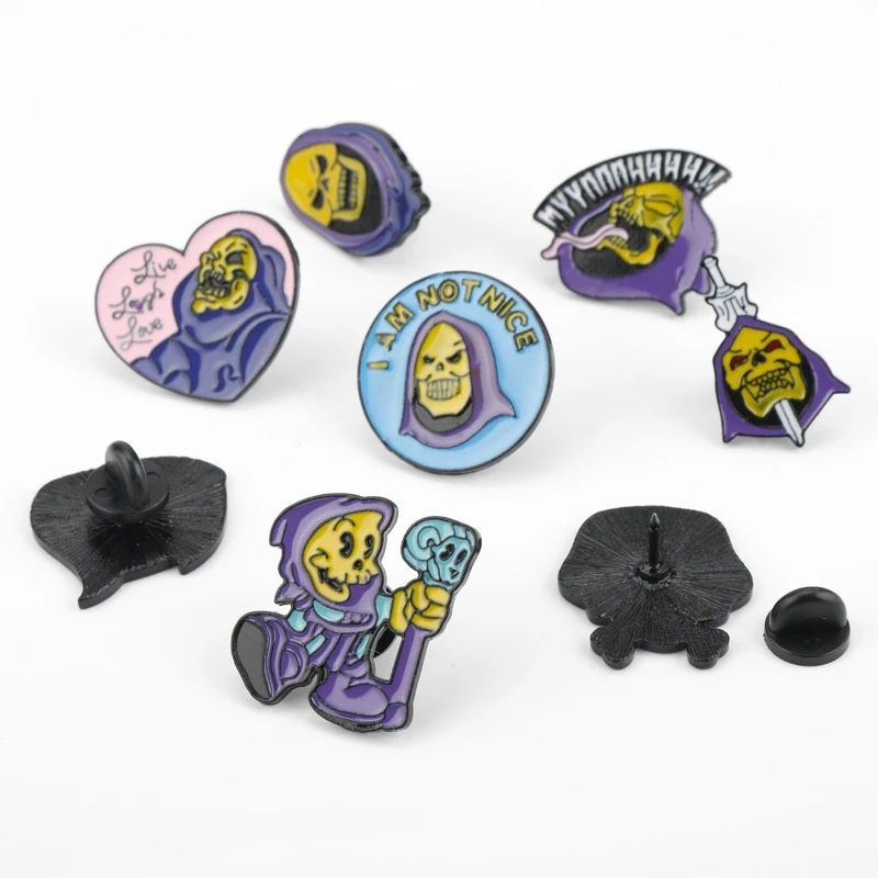 

13 types Comics Figure He-Man Brooch Cartoon Enamel Pin Brooches for Women Men Children Accessories Badge pins Gifts