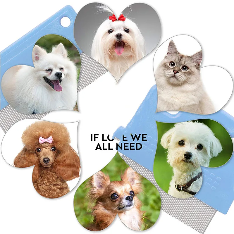 

Dog Grooming Comb Pet Tear Stain Remover Gently Removes Mucus and Crust Small Lice Flea Combs For Dogs Cats