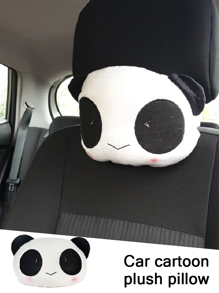 

1Pc Cartoon Car Neck Pillow Cute Panda Headrest Neck Rest Neck Pillow Headrest Bone Seat Cover Auto Accessories Decorations New