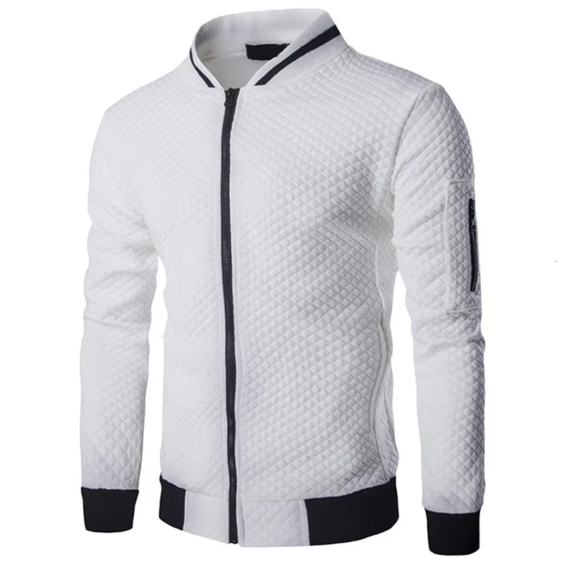 Мужская куртка на молнии Veste Homme Argyle повседневная осень 2019 новый тренд белые