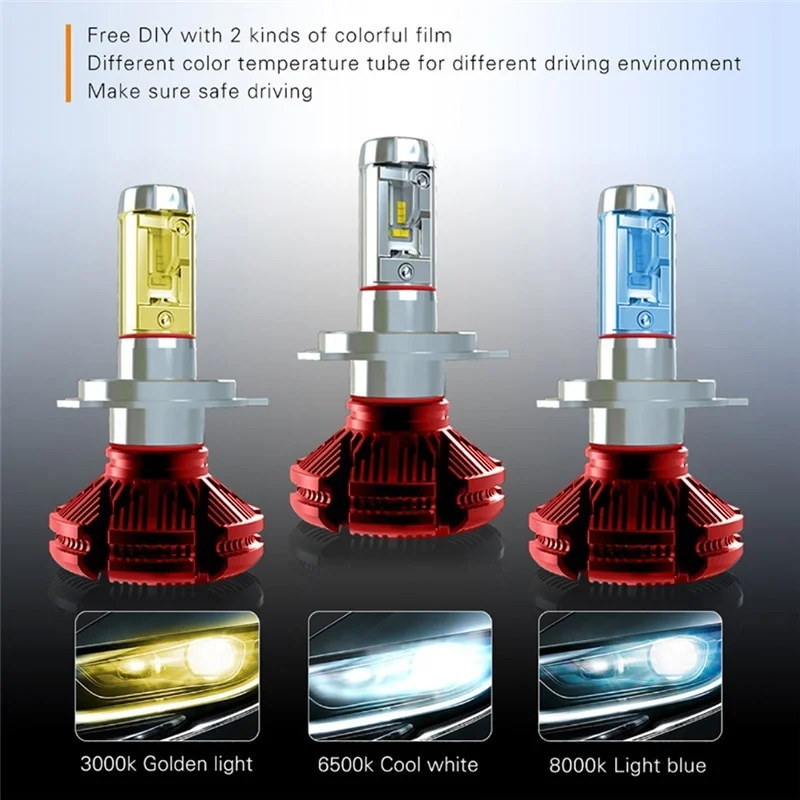 6000K 8000K 12V H7 H1 9005 12000LM 100W 9006 H13 H4 H11 светодиодные лампы для фар Bullet супер яркий