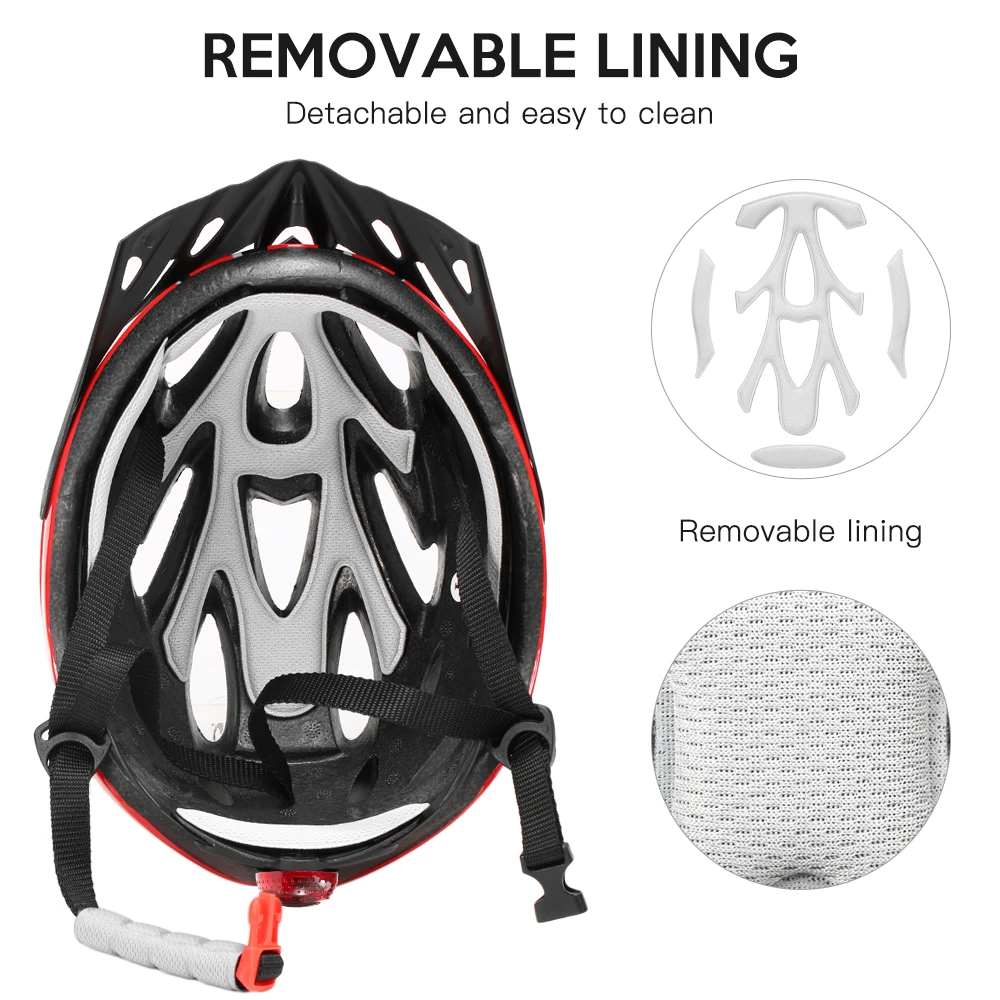 Светодиодный легкий шлем в форме формы для горного велосипеда велосипедный