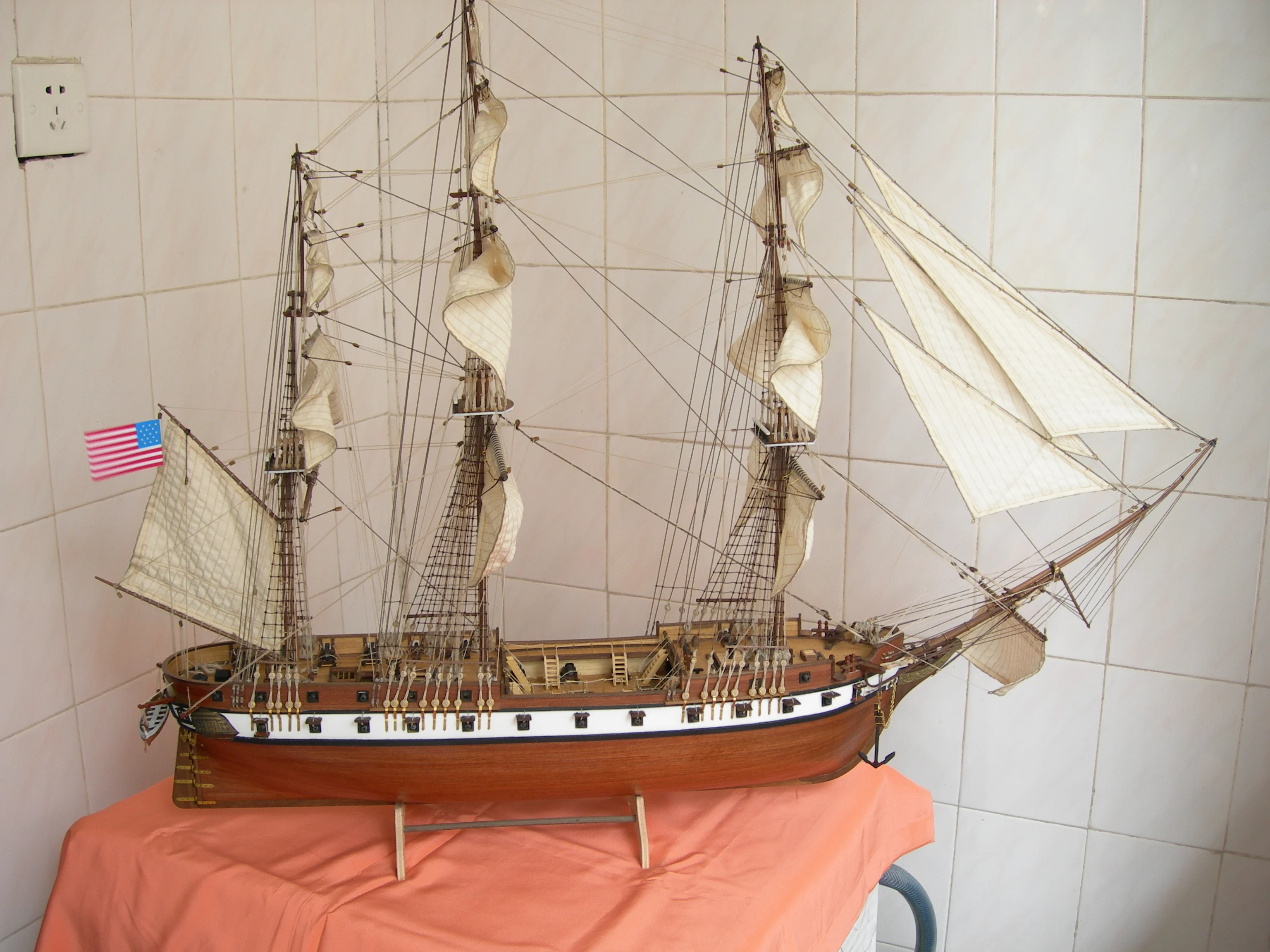Sacle 1/85 Classic U.S. sailboat wooden model kits U.S. CONSTELLATION 1843 ship model