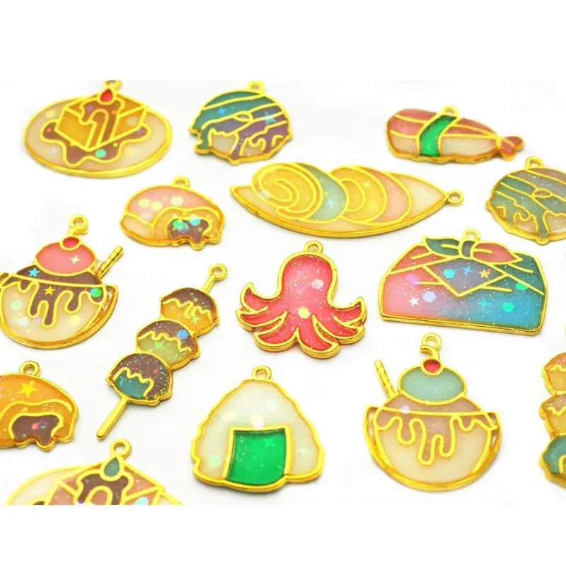 

10Pcs Food Resin Frame Open Bezels Setting Blank Pendants Resin Jewelry Making
