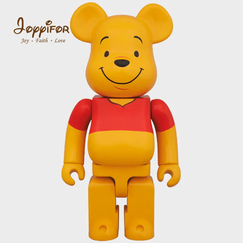 Светло-зеленый 11 дюймов 400% Bearbricklys фигурки блок Медведь ПВХ прыгающий вампир Babybear Куклы Коллекционные модели игрушки для детей друзей - Цвет: Светло-зеленый