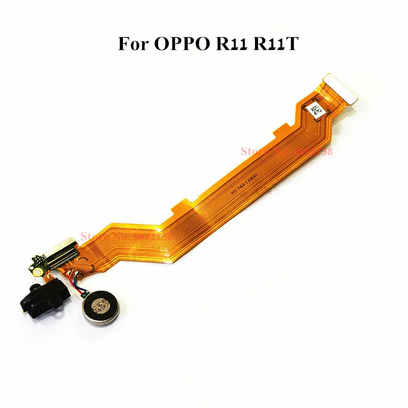 

100% оригинальный разъем для материнской платы OPPO R11 R11T LCD, ленточный гибкий кабель для передачи данных с вибратором и разъемом для наушников