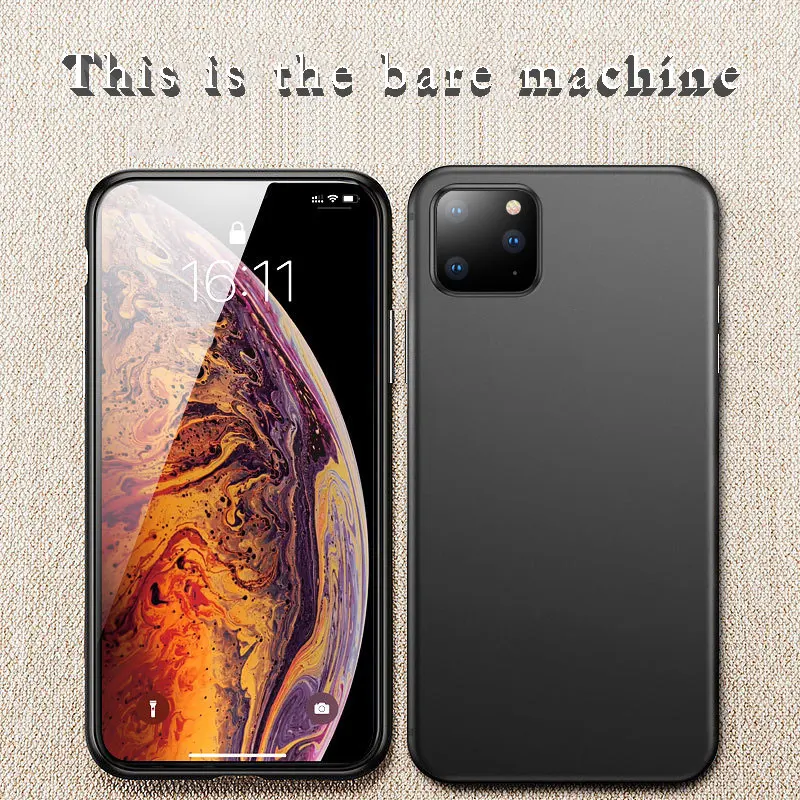 Чехол для iPhone 11 Pro Max 0 3 мм ультра тонкий PP Coque Fundas Xr Xs защитный чехол на заднюю