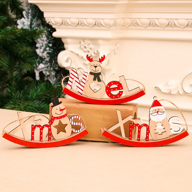 1 шт. 3D Рождественское украшение сделай сам деревянный подвесной кулон