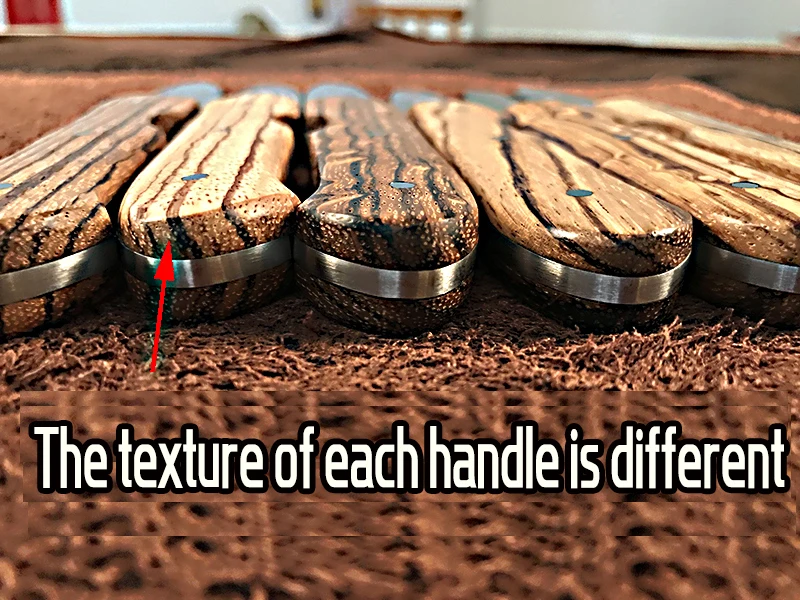 Прямой нож Зебра деревянная ручка D2 стальное лезвие EDC инструмент Открытый Отдых