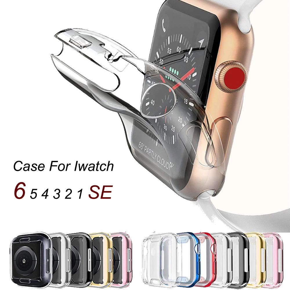 

Case For Apple Watch series 6 5 4 3 2 1 SE band All-around Ultra-Thin Screen protector cover iwatch case 44mm/40mm 42mm/38mm