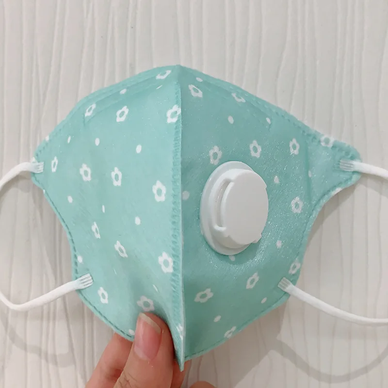 

5/10pcs Kids Face Mask with Filter Child Cartoon Disposable Safety Protective PM2.5 Anti-Flu Dust Mouth Mask Respirator Valve