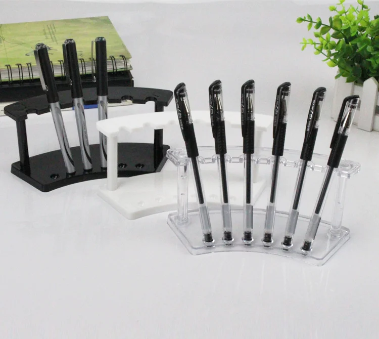 

Пластиковая подставка для ручки For6-slot, подставка для макияжа, шариковая ручка, канцелярская веерообразная подставка для дисплея