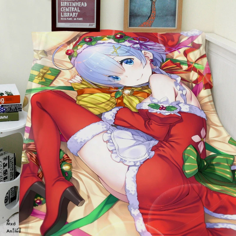 

Home goods Anime Re Zero kara Hajimeru Isekai Seikatsu Emilia Super Soft Velvet Plush Throw Blanket Modern Line Art Blanket
