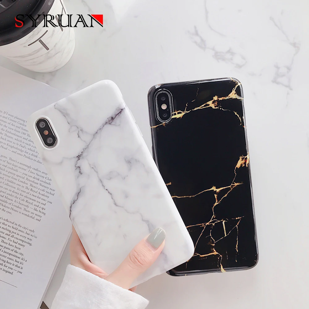 Роскошный черный и белый мраморный чехол для телефона IPhone 11 7 8 Plus 6 6s XR XS Pro Max X