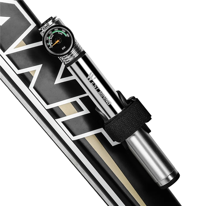 Велосипедный насос с манометром ручной портативный мини-насос высокого давления