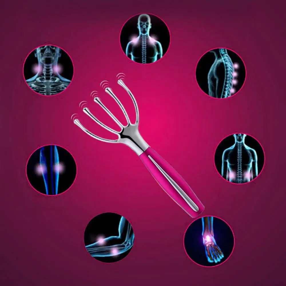 Массажер электрический для волос и головы "Пять пальцев" SPA, для снятия стресса и расслабления тела, портативное массажное устройство.