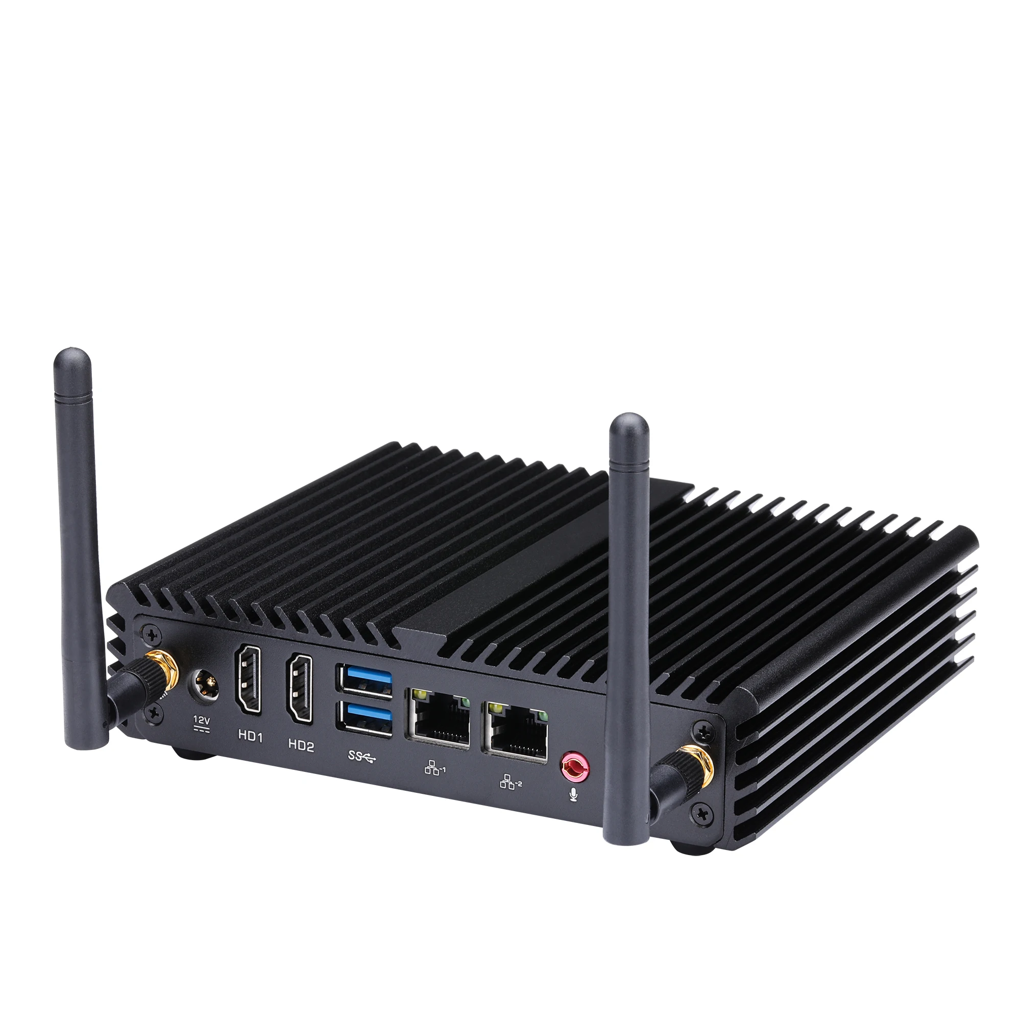 QOTOM Мини компьютер 2 Порт Gigabit Ethernet Порты Q150S S07 N3160 4 ядра AES NI 6 Вт * USB X86 небольшой