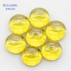 Золотистый Фианит, камень круглой формы, желтый кабошон с плоской задней стороной, свободный Фианит, фотоэлемент для ювелирных изделий 4 мм, 6 мм