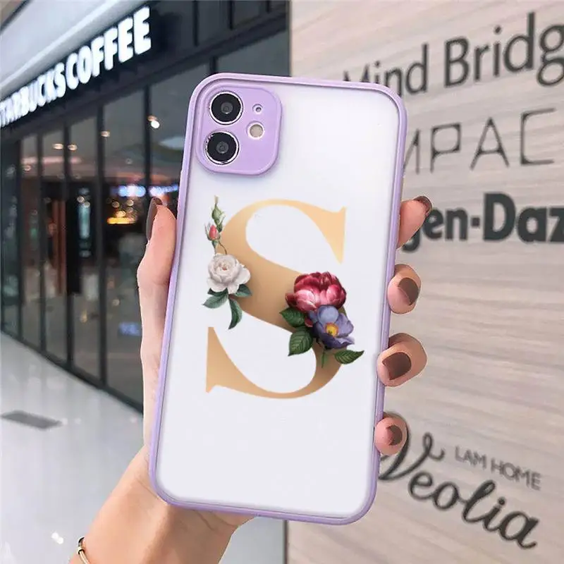 

166 letters rose Phone Case Matte For iPhone 12 Mini 11 Pro XR XS Max 7 8 Plus X Hard PC Back Cover