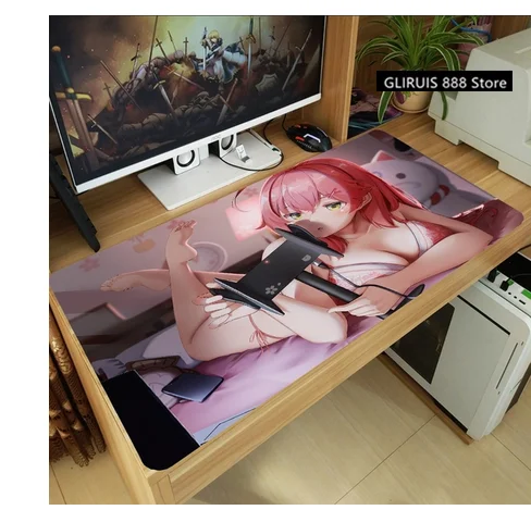 Игровой коврик для ноутбука Hololive VTuber Sakura Miko игровой мыши Настольный клавиатуры
