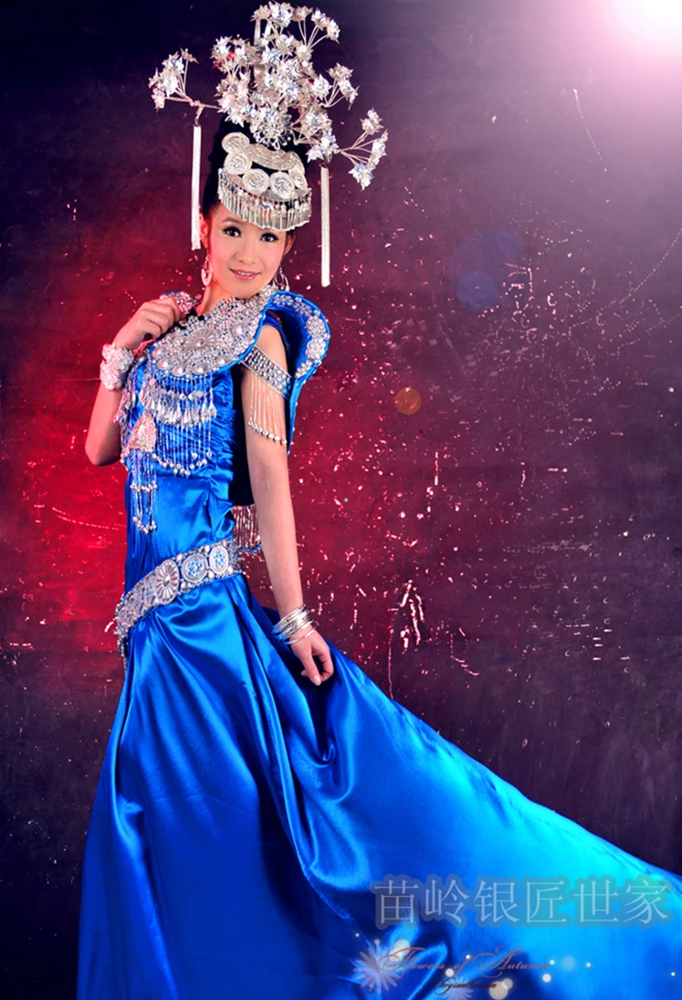 Известный китайский певец песня Zuying Miao Серебряный аксессуар Этническая мода
