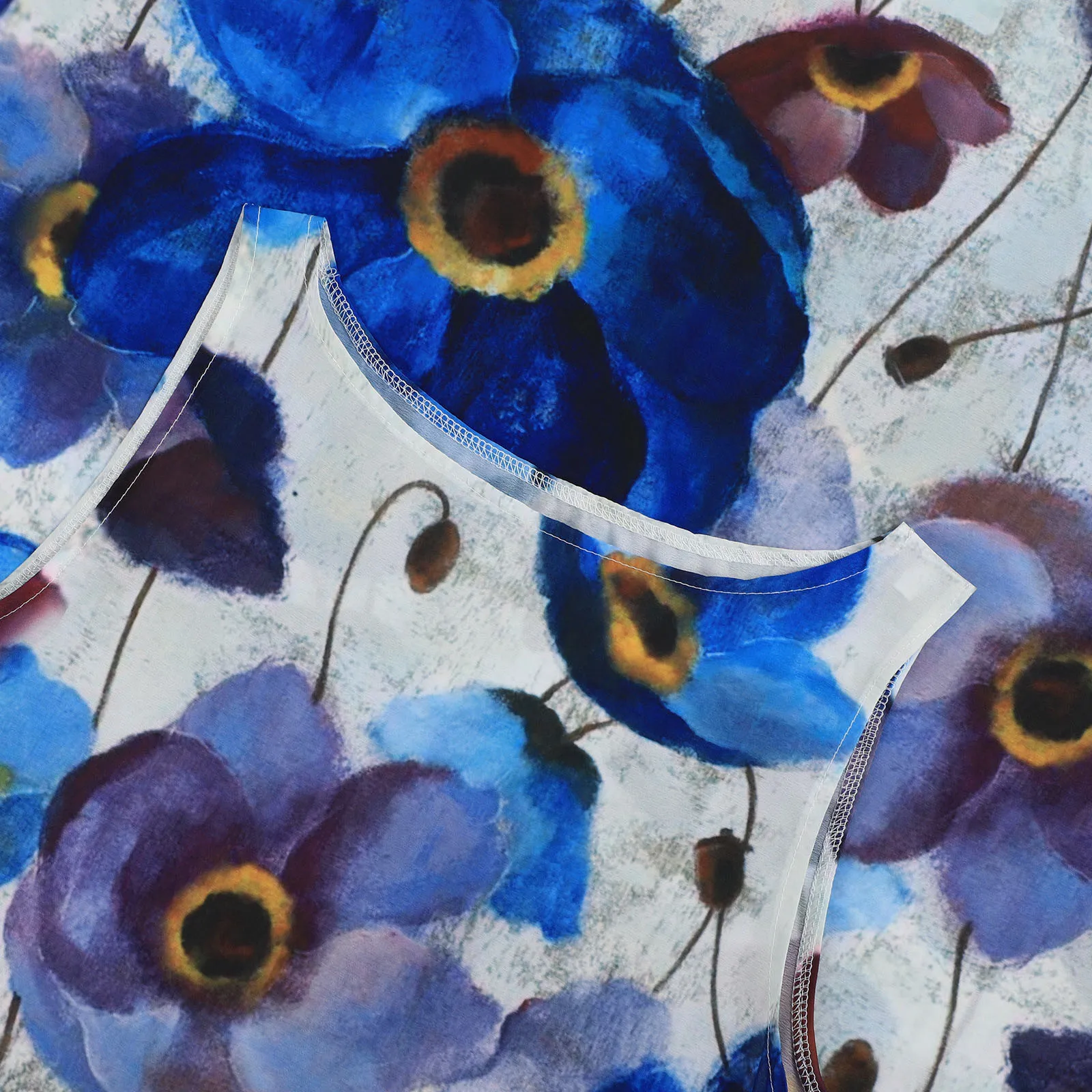 

2021 SummerDress Lattice Sexy Dress Ladies Sleeveless Dress Floral Print Elegant Fashion Trend Vestidos De