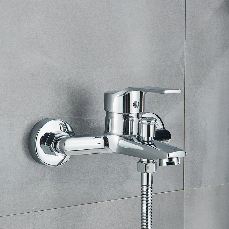 Square Bathtub Shower Faucets Floor Standing Faucet Hot Cold Water Tap
